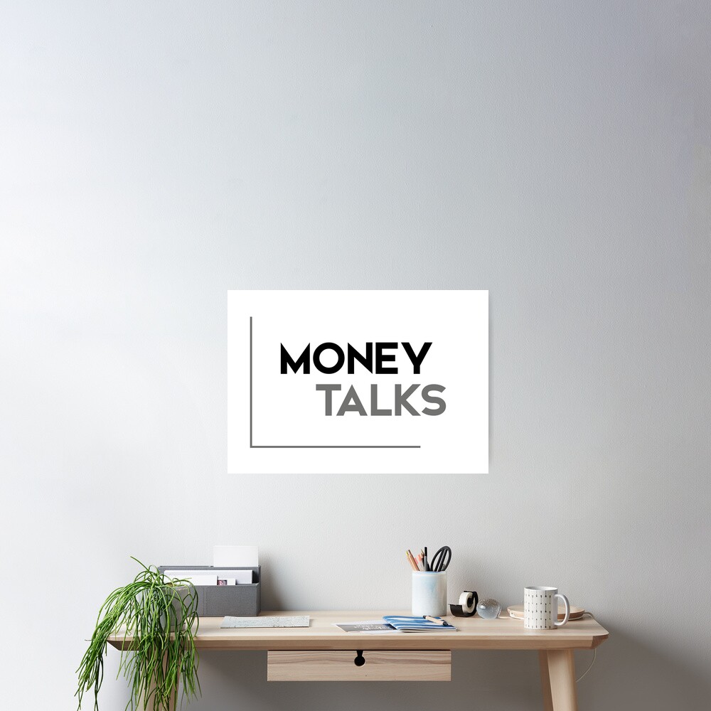 Home Decor Money Talks Motivational Wall Art Entrepreneur Inspirational Quotes Poster Print Home Garden Mbln Org