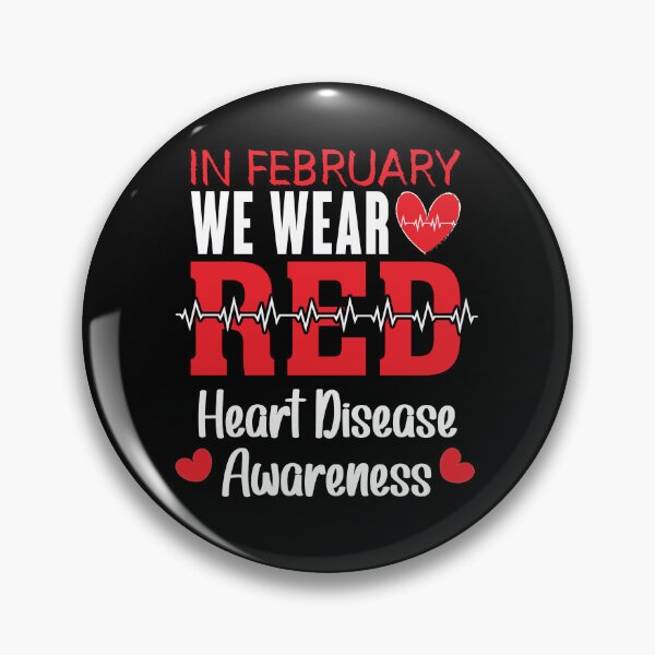Item preview, In February We Wear Red Heart Disease Awareness designed and sold by wordsonly.