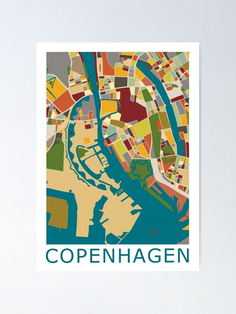 "Illustrated Map of Copenhagen" Poster for Sale by kbraceymeraki