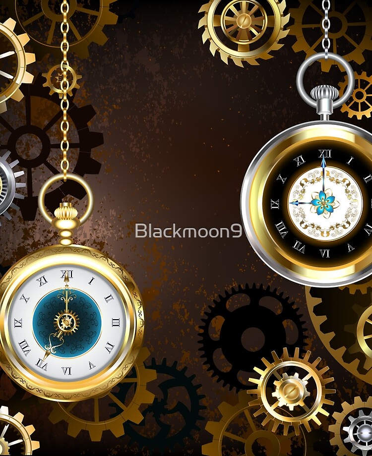 Clock with Gears ( Steampunk Clock ) iPad Case & Skin for Sale by