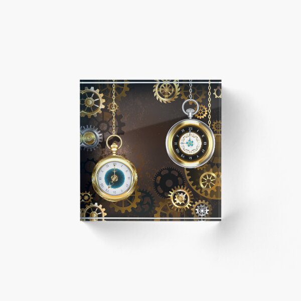 Item preview, Brown Background with the Clock ( Steampunk ) designed and sold by Blackmoon9.