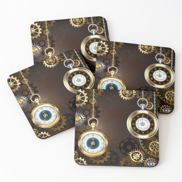 Item preview, Brown Background with the Clock ( Steampunk ) designed and sold by Blackmoon9.