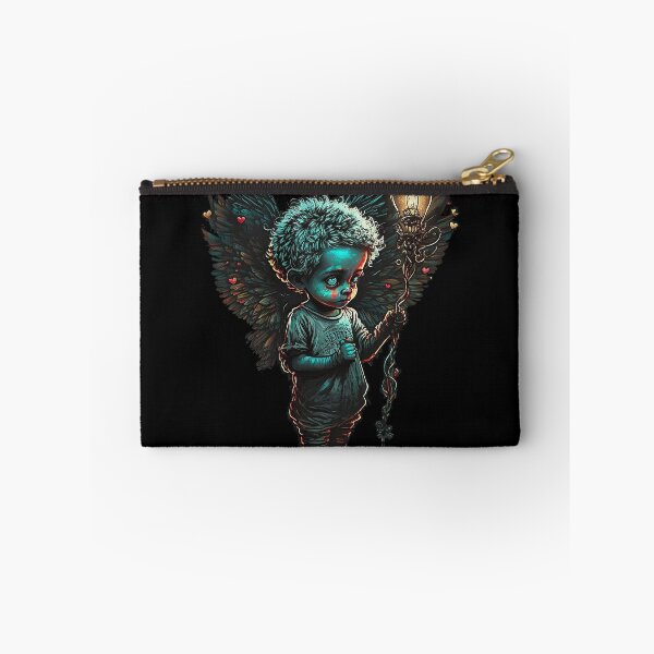 Artikelvorschau, Gotischer Cherub mit Glühbirnen-Ballon-Design, perfekt für den Valentinstag. entworfen und verkauft von Bits-X-Pieces.