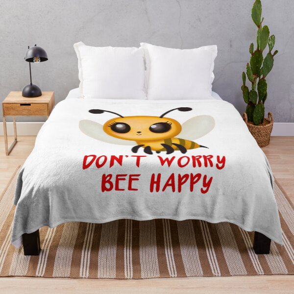 Item preview, Cute Bee Art – Don’t Worry Bee Happy Positive Design designed and sold by Vividality.