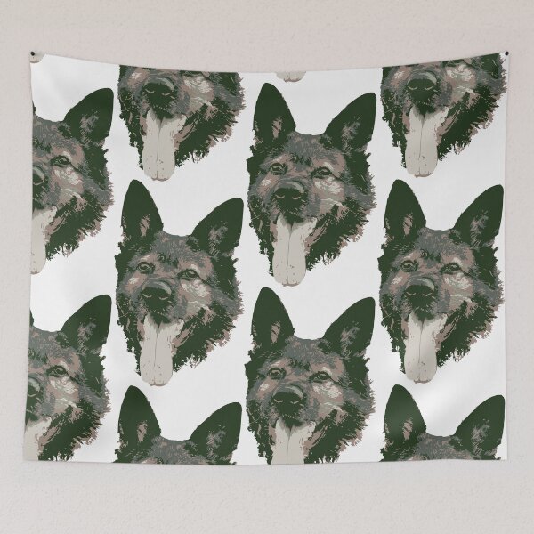 Item preview, German Shepherd Face - Olive Military Green designed and sold by Abbysinthe.