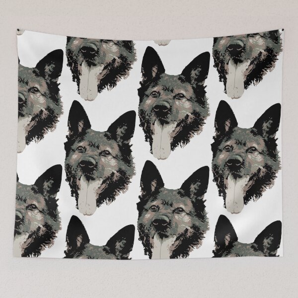 Item preview, German Shepherd Face - Black and Olive designed and sold by Abbysinthe.
