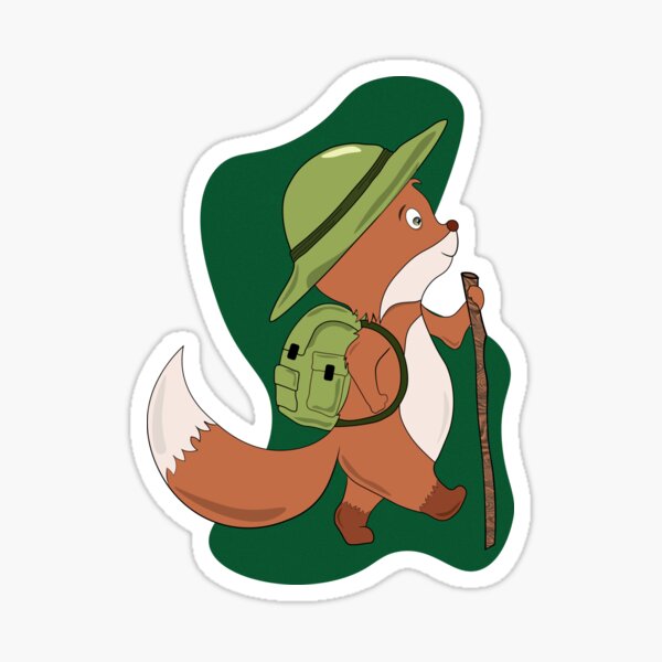 Item preview, Cute fox going Hiking  designed and sold by atedesigns.