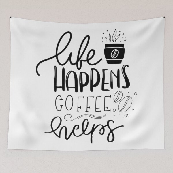 Item preview, Life happens, coffee helps designed and sold by UnderStore.