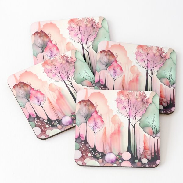 Item preview, Fantasy Abstract Alcohol Ink Painting, Magical Forest designed and sold by Orianah.