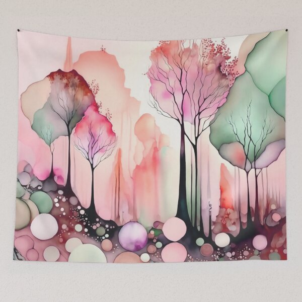 Item preview, Fantasy Abstract Alcohol Ink Painting, Magical Forest designed and sold by Orianah.