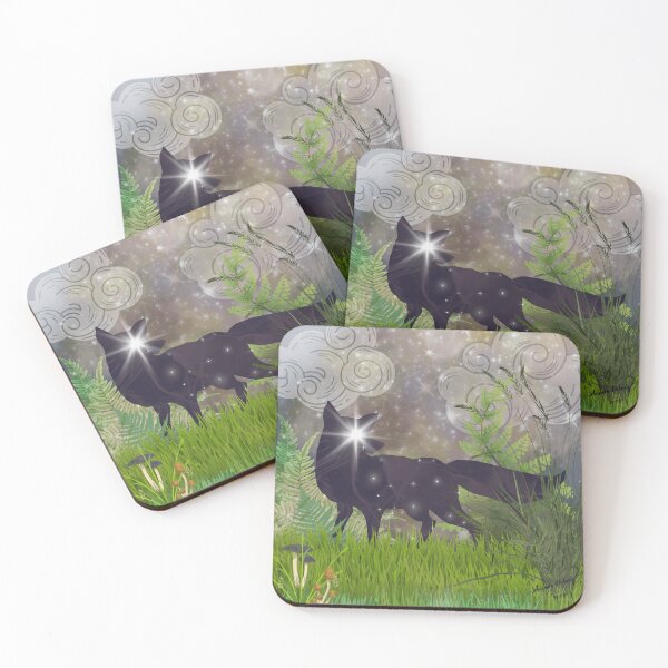 Item preview, A Smattering of Stars: Fox in Fern-filled Forest Clearing designed and sold by DelanyDesigns.