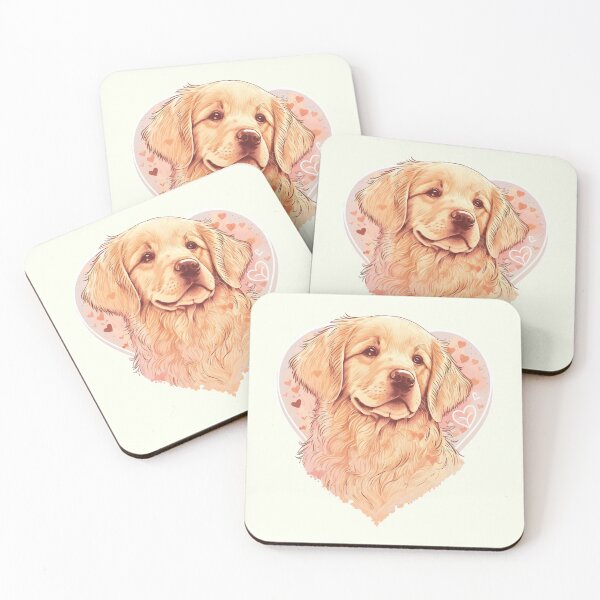 Item preview, Golden Retriever Cute Flat-coated Retriever Golden Yellow Golden Retriever, designed and sold by nicestr.