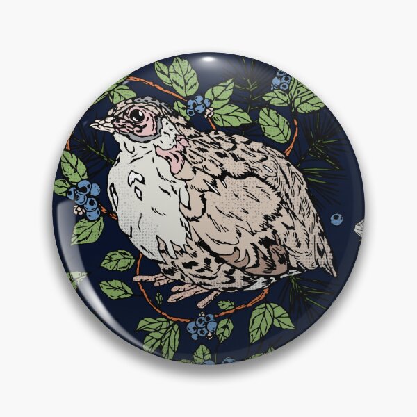 Item preview, Quail, Blueberries, and Brambles Night Pattern designed and sold by Quail and Friends.