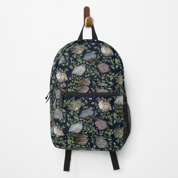Item preview, Quail, Blueberries, and Brambles Night Pattern designed and sold by Quail and Friends.