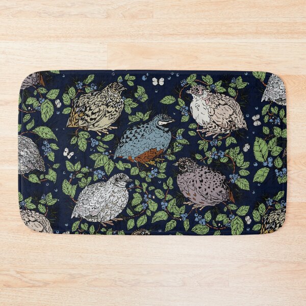 Item preview, Quail, Blueberries, and Brambles Night Pattern designed and sold by Quail and Friends.