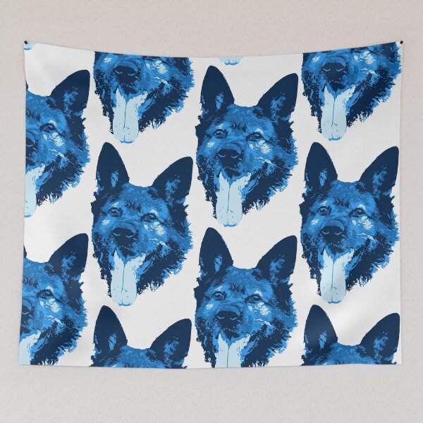 Item preview, German Shepherd Face - Blue designed and sold by Abbysinthe.