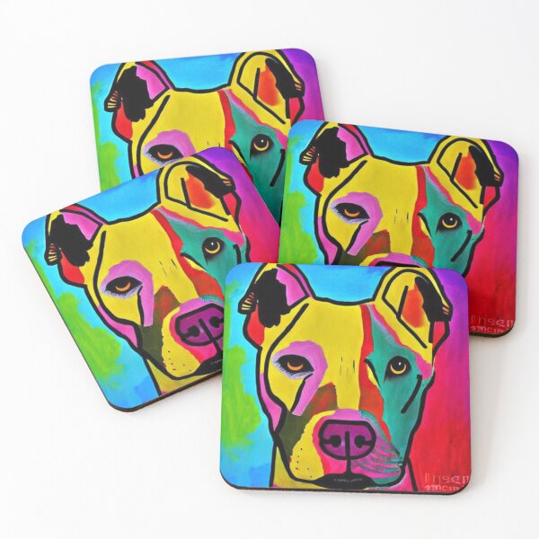 Item preview, Pitbull Dog Head Graphic Colorful | AI Art designed and sold by itzbart.