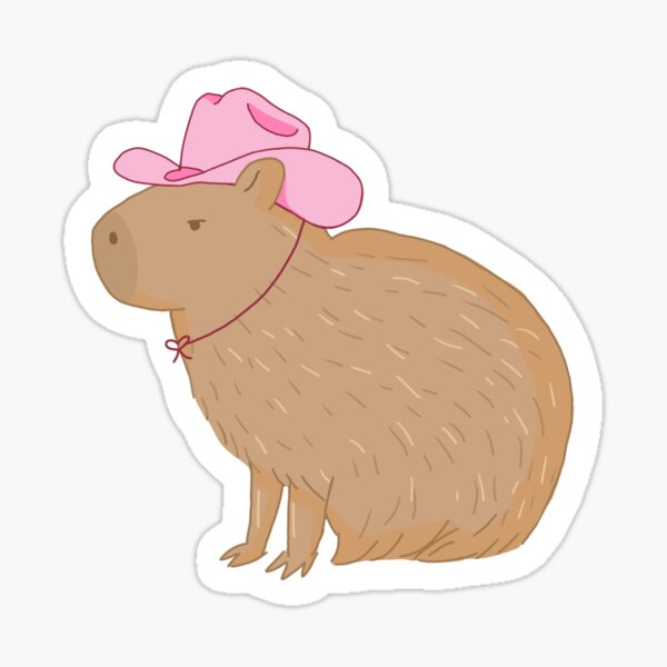 Cute funny capybara with a doughnut for capybara lovers Sticker for Sale  by Yarafantasyart in 2023