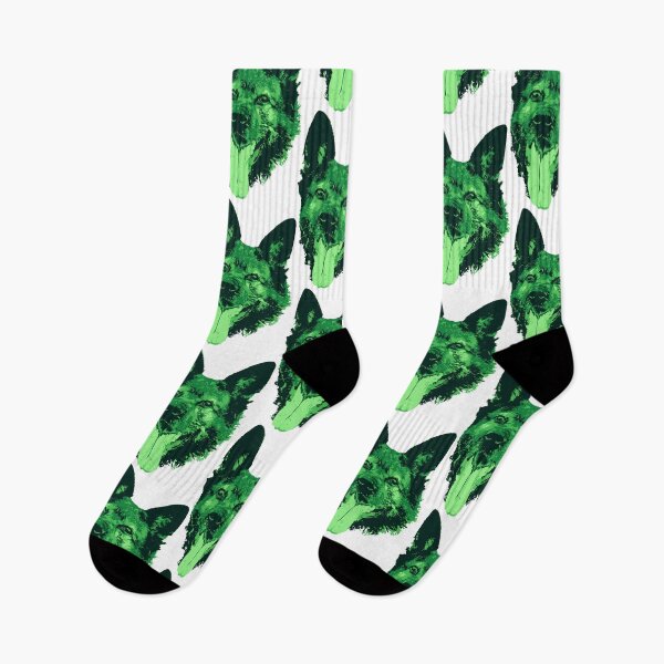 Item preview, German Shepherd Face - Green designed and sold by Abbysinthe.