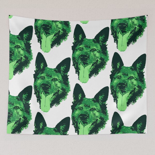 Item preview, German Shepherd Face - Green designed and sold by Abbysinthe.