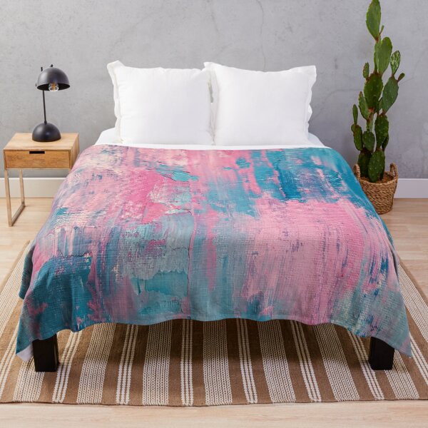 Item preview, Pink and Blue Abstract Paint Texture designed and sold by cynthiastar.