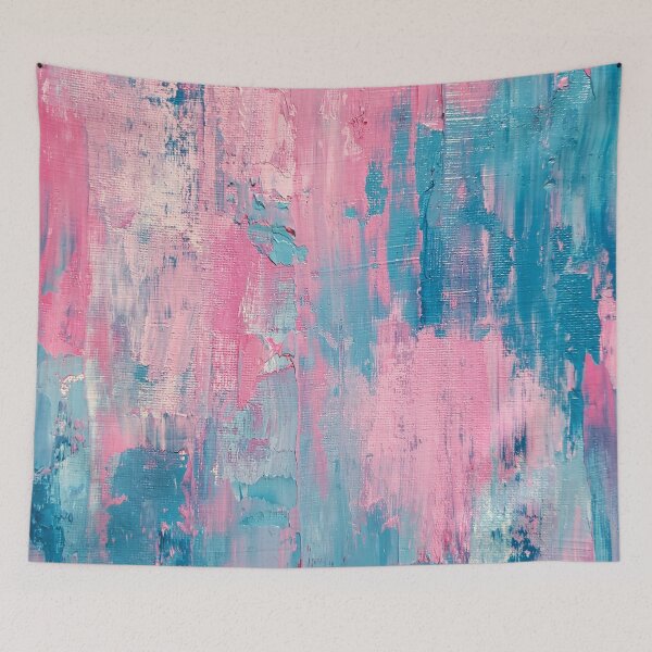 Item preview, Pink and Blue Abstract Paint Texture designed and sold by cynthiastar.
