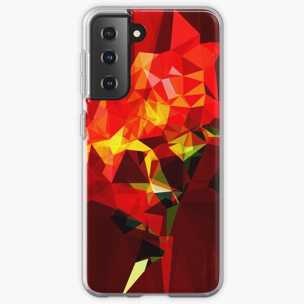 red polygone object Samsung Galaxy Soft Case