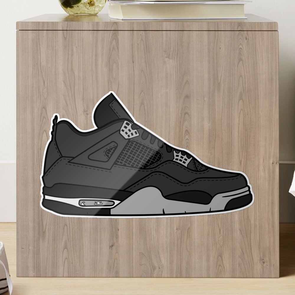 Jordan 4 Military black Sticker for Sale by Fairservices