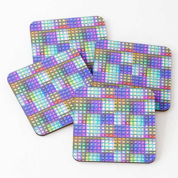 Item preview, Geometric Trippy Distortion, Mosaic Bead Tile, AI Seamless Pattern designed and sold by KLP-Magick.