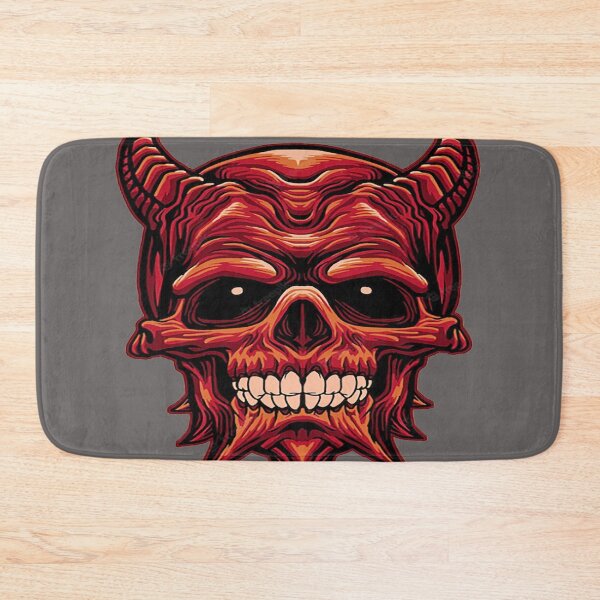 Item preview, Skull horns scary spooky face awesome art designed and sold by AssamFT.