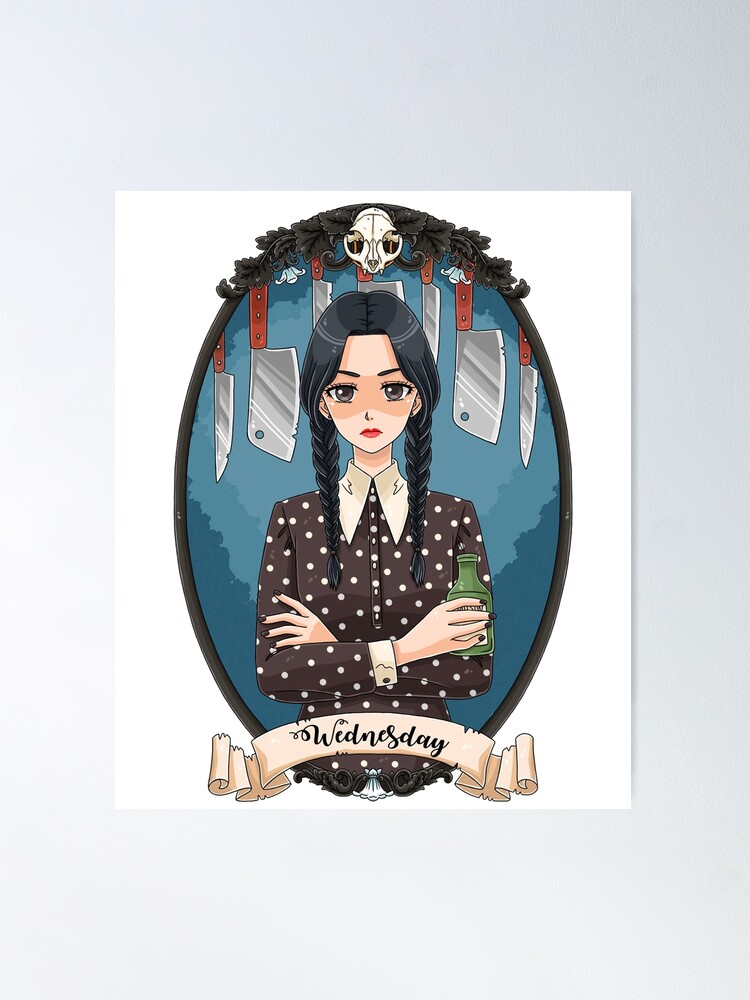 Wednesday Addams Jenna Ortega Cartoon Tote Bag Tim Burton 