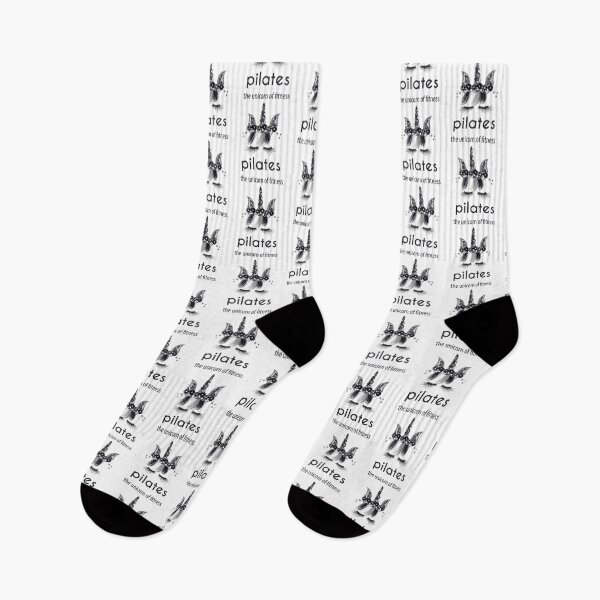 Aperçu de l'œuvre Pilates Licorne de Fitness en Noir Blanc n Argent169 créée et vendue par Dickyl.