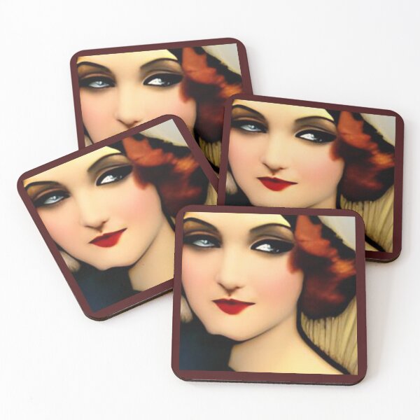 Item preview, 1920's Pretty Flapper Redheaded Woman Bob Hairstyle Roaring Twenties designed and sold by kattakitty.