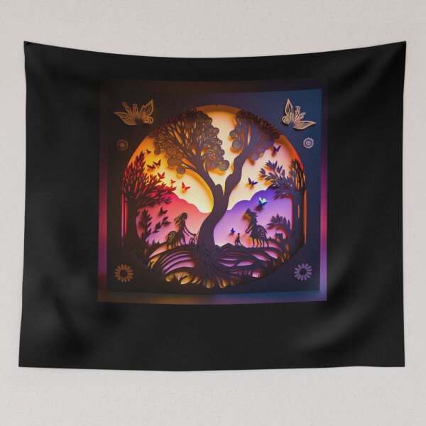 Item preview, 3D Effect Papercut - Fairytale Scene designed and sold by coatenzunicq.