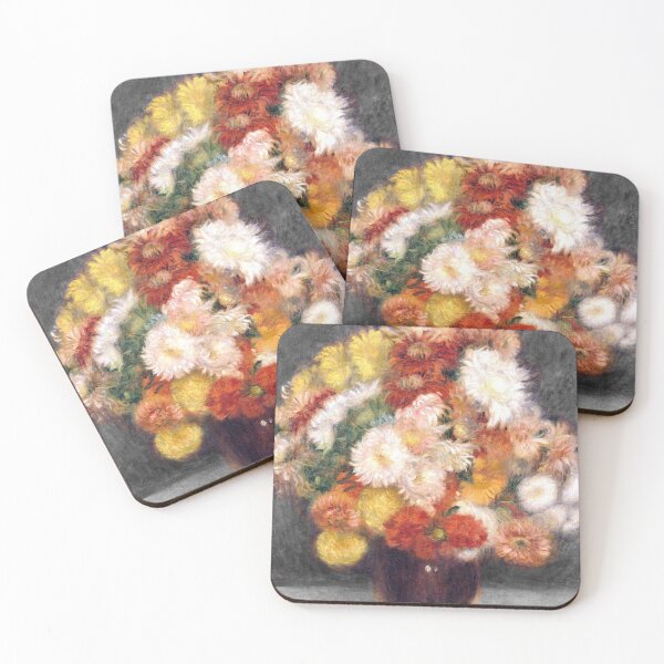 Artikelvorschau, Ein Strauß Chrysanthemen - Renoir Kunstdruck entworfen und verkauft von caileag.