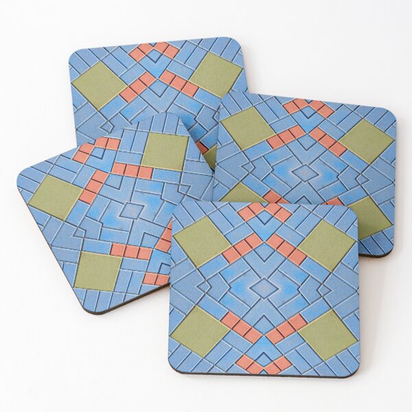 Item preview, Anaheim Blue Red Square Grey Rectangle Floor - Pattern designed and sold by SanArtcisco.