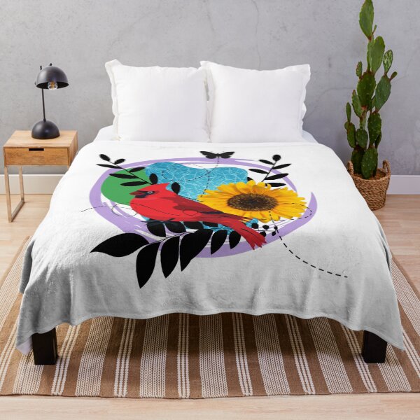 Item preview,  Sunflowers Cardinal Birds designed and sold by Prilidiarts.