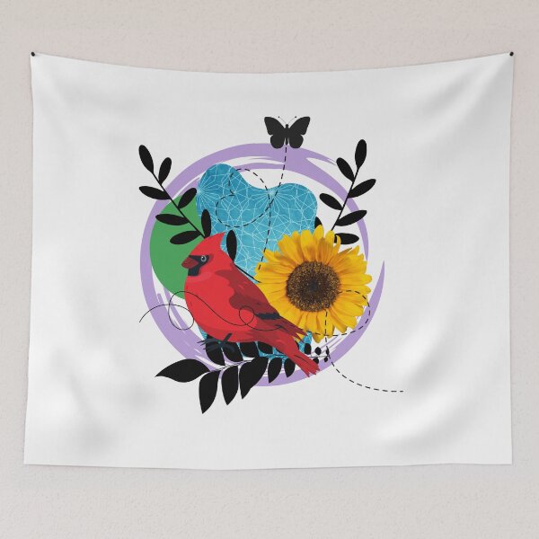 Item preview,  Sunflowers Cardinal Birds designed and sold by Prilidiarts.