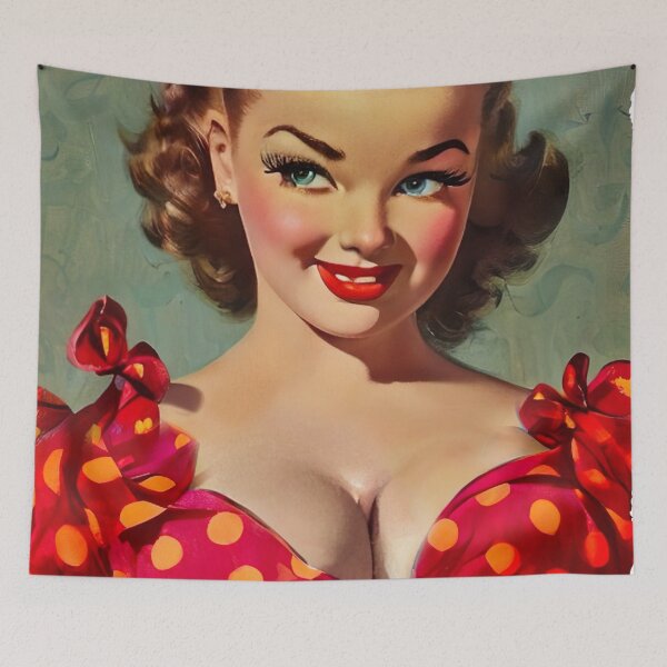 Item preview, Sweet Redhead Pinup Girl designed and sold by cutestpinups.
