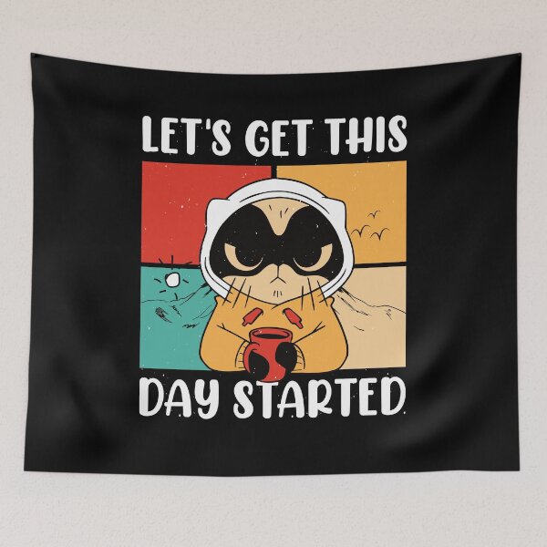 Item preview, Cat Coffee Design Lets Get This Day Started designed and sold by Xx4thseasonxX.