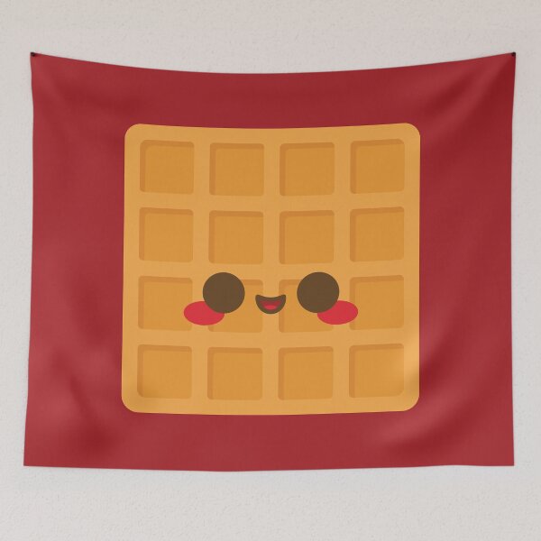 Aperçu de l'œuvre Gaufre Kawaii carrée unie créée et vendue par MeggieNic.