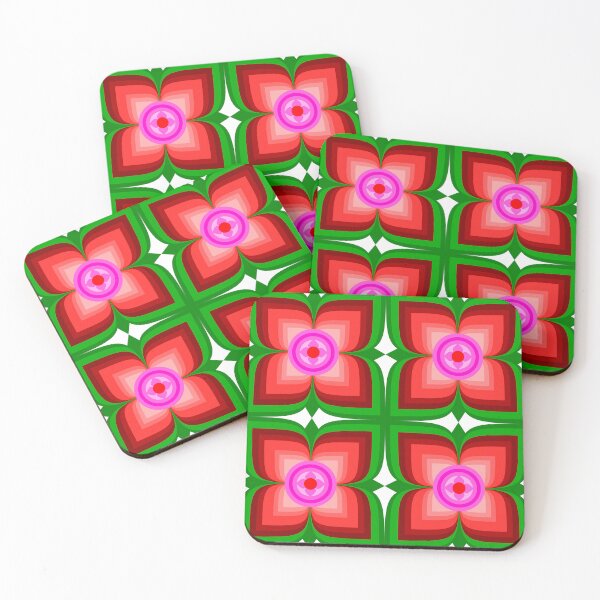 Item preview, flower red leaves green designed and sold by WSShopArt21.