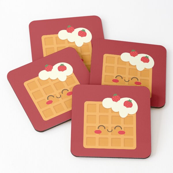 Item preview, Belgian waffle with whipped cream and strawberries designed and sold by MeggieNic.