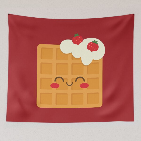 Item preview, Belgian waffle with whipped cream and strawberries designed and sold by MeggieNic.