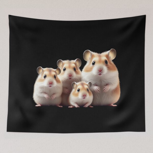 Item preview, Hamster gift, family photo, group picture for hamster lovers designed and sold by AnimalArtPhotos.