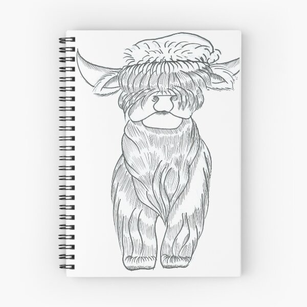 Aperçu de l'œuvre Dessin au trait Vache de Noël créée et vendue par TiaDraws.