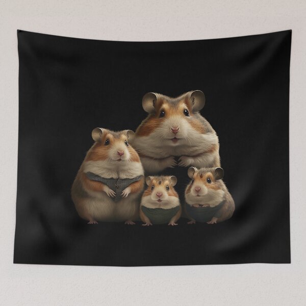 Item preview, Cute hamsters, family photo, group picture for hamster lovers designed and sold by AnimalArtPhotos.