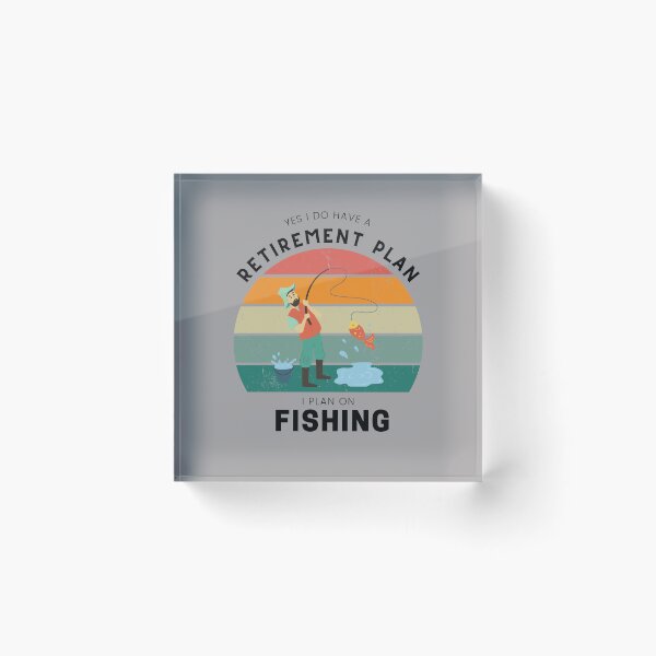 Item preview, Yes I Do Have a Retirement Plan I Plan on Fishing Retro designed and sold by Real-World-Tees.