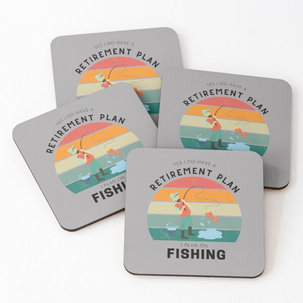 Item preview, Yes I Do Have a Retirement Plan I Plan on Fishing Retro designed and sold by Real-World-Tees.