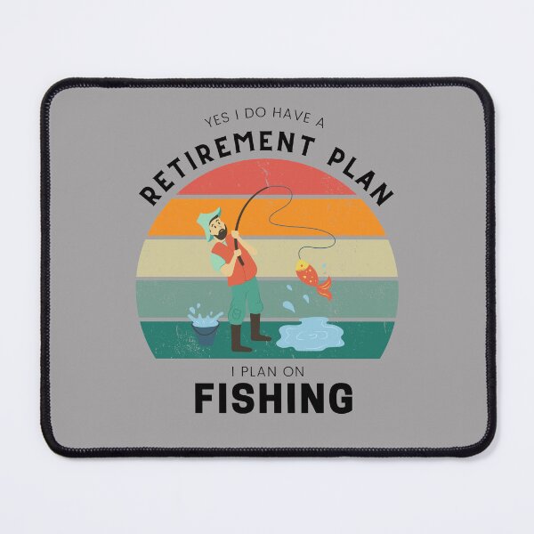 Item preview, Yes I Do Have a Retirement Plan I Plan on Fishing Retro designed and sold by Real-World-Tees.
